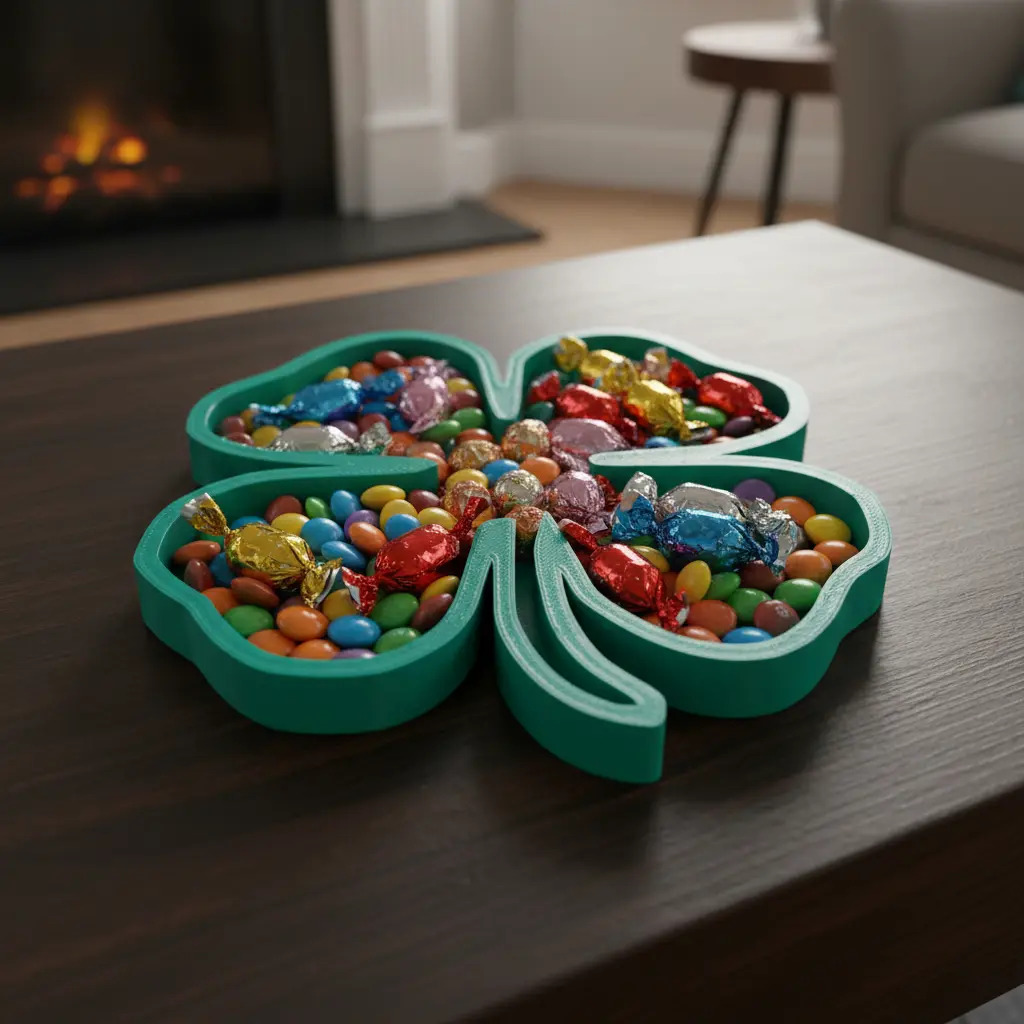 Plato Decorativo Abs Trebol 4 Hojas Suerte 16 Cm - Imagen 7