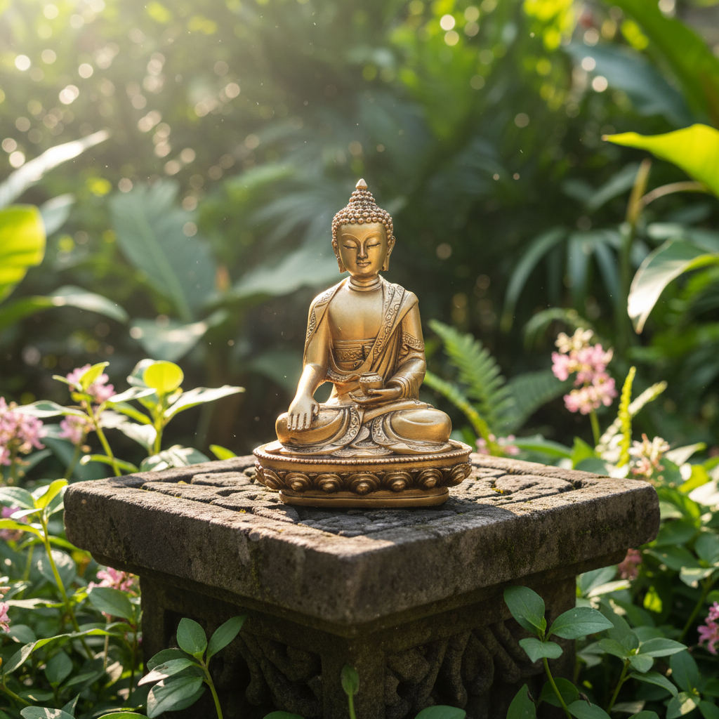Buda Thai Meditando Bendicion Paz Armonia 15cm - Imagen 7