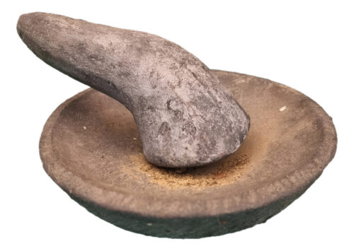 Mortero Cuenco De Piedra Importado De Bali 20 Cm
