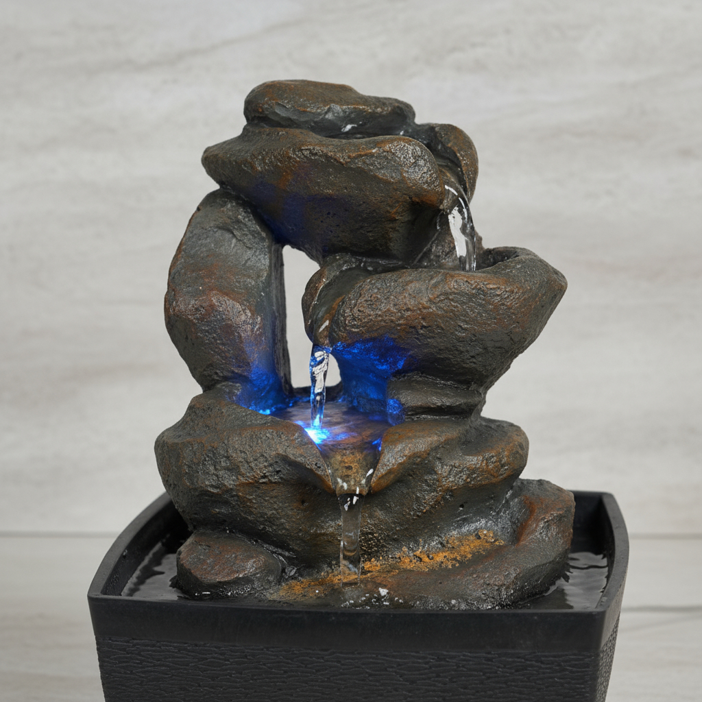 Fuente De Agua Chica Montaña Luz Led Oferta - Imagen 9