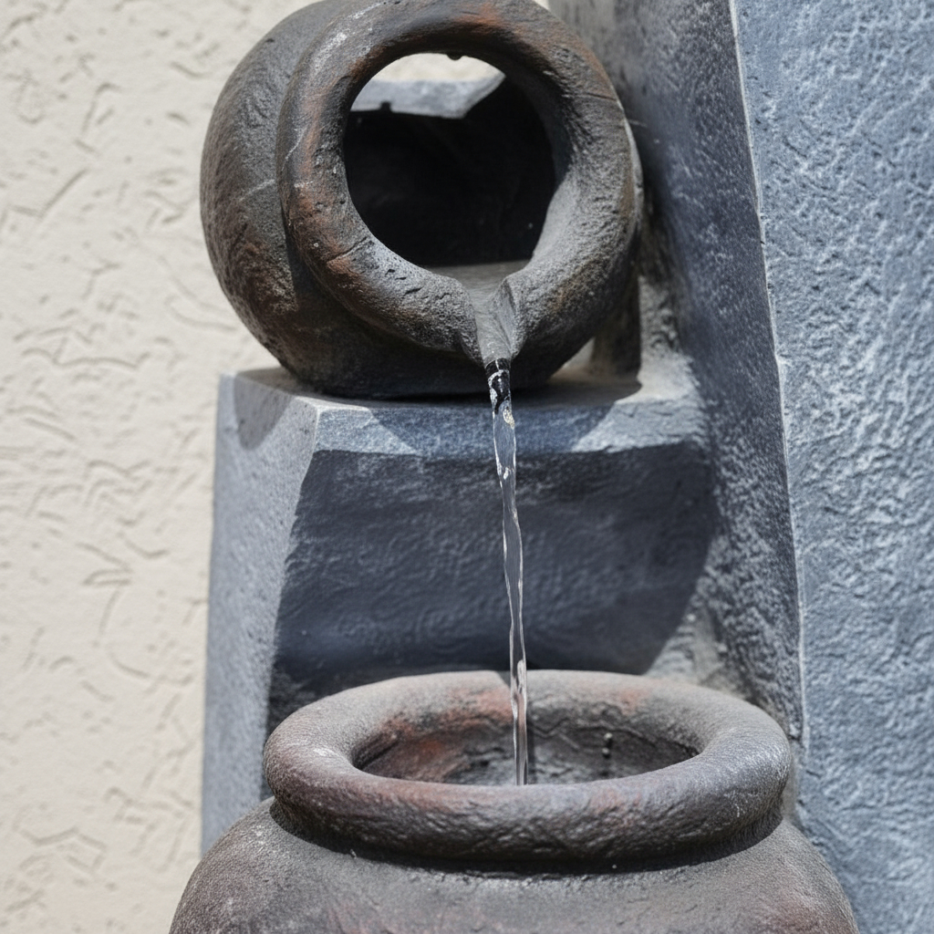 Fuente De Agua Deco Jarrones Cascada Feng Shui 48cm Jardin - Imagen 8