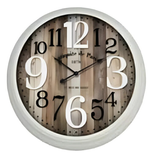 Reloj Pared 95cm Deco Hogar Fondo Maderas Moderno