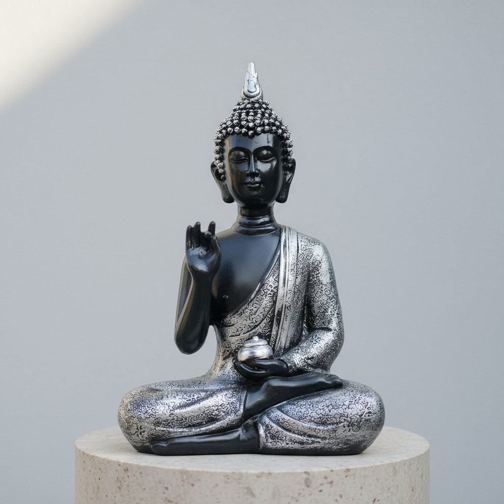 Buda Thai Meditando Bendicion Paz Armonia 22cm - Imagen 10