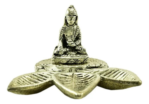 Porta Sahumerio Hoja Metal Buda Ganesh Feng Shui Meditación