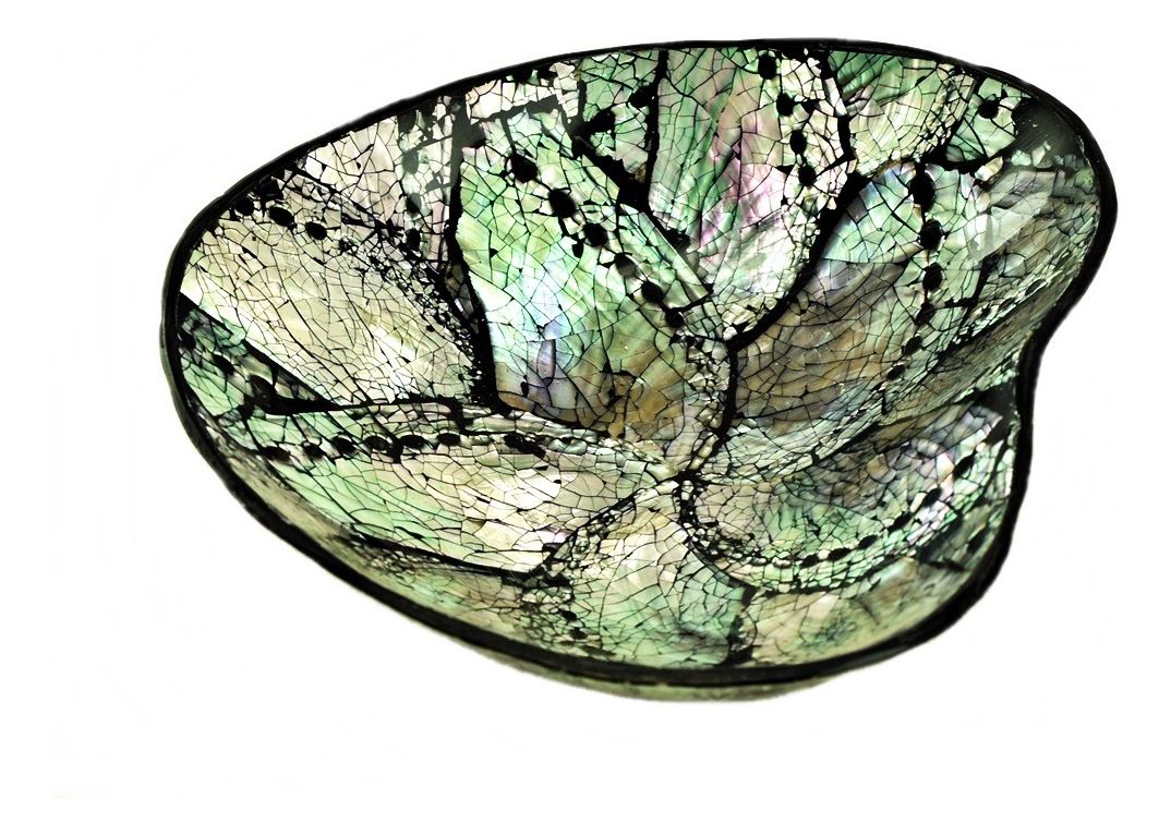 Plato Nácar Abalone Corazón Mesa Deco Moderno Mar - Imagen 7