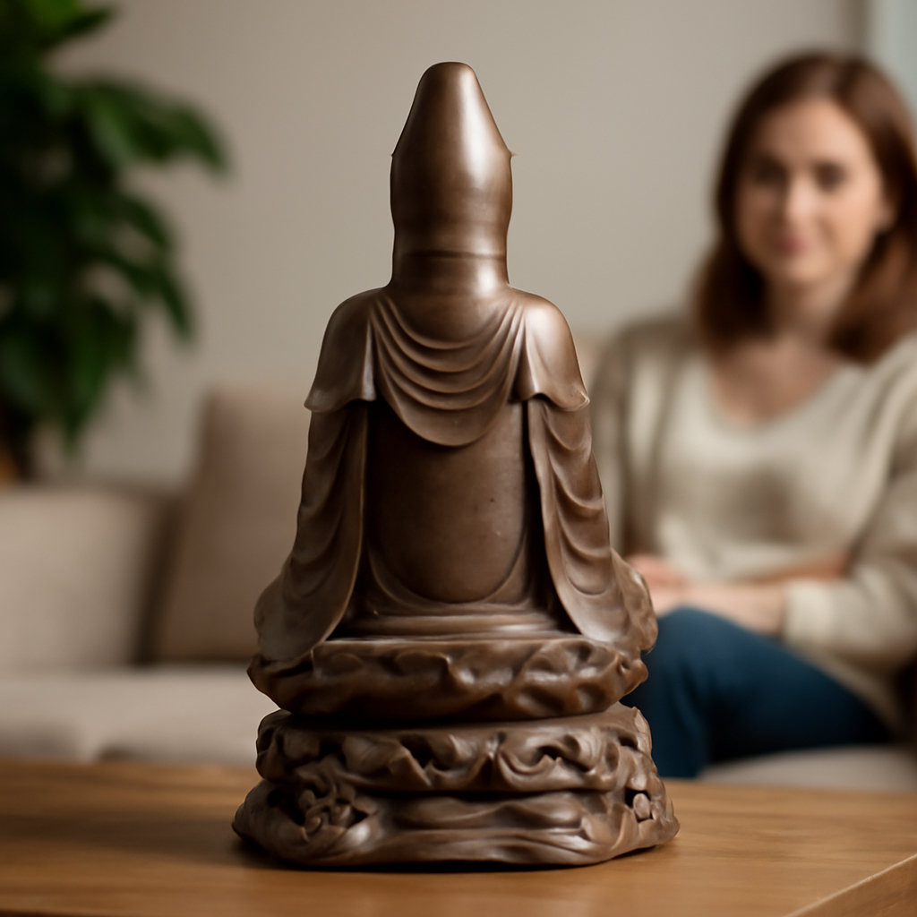 Kuan Yin Kwan Sabiduria Meditando Bendicion Paz Armonia 32cm - Imagen 16