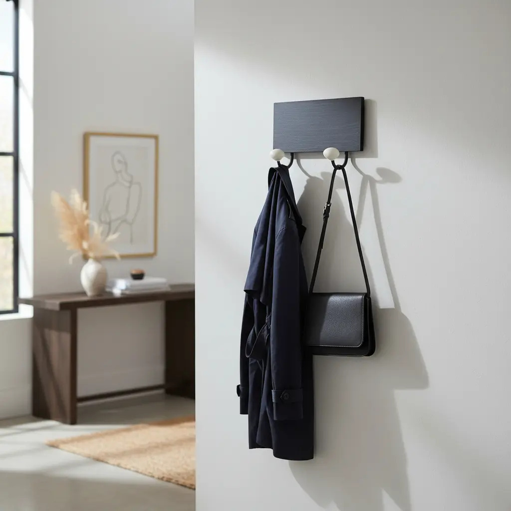 Perchero Estante De Pared Metal Ganchos Ceramica - Imagen 5