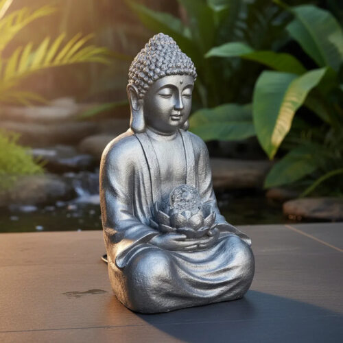 Fuente De Agua Gigante 102cm Buda Deco Budismo Zen Cascada