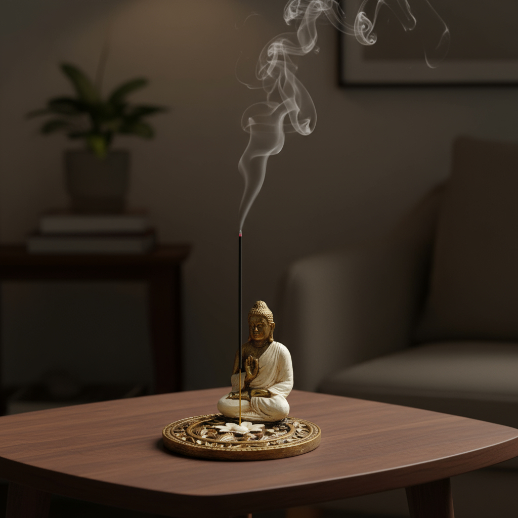 Porta Sahumerios Buda Mandala Grande Bali 15cm - Imagen 9