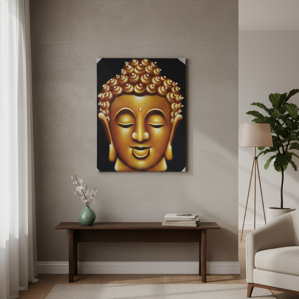 Cuadros De Buda 60 X 80cm Artesanales Importados Indonesia - Imagen 3
