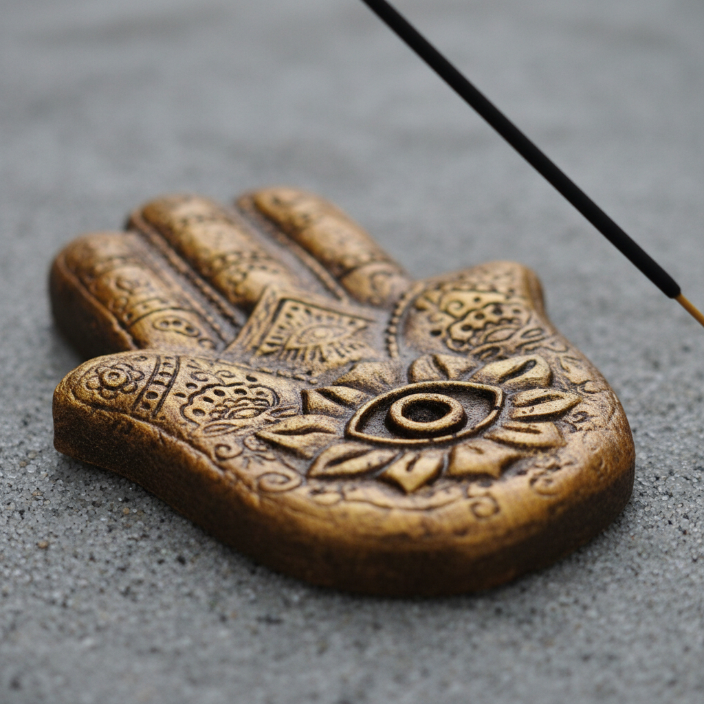 Porta Sahumerios Mano De Fatima Mandala Grande Bali 10cm - Imagen 19