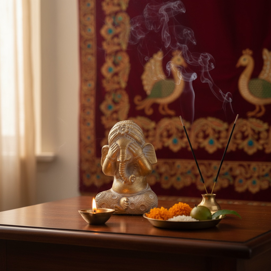Set Ganesh Sabios Meditando Estatua Ciego Sordo Mudo 11cm - Imagen 7