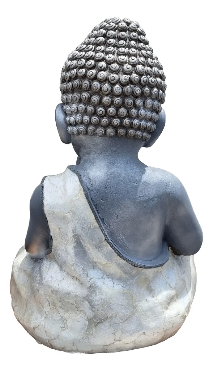 Buda Hindú Meditando Reposando Textura Nacar Brillos 64cm - Imagen 9