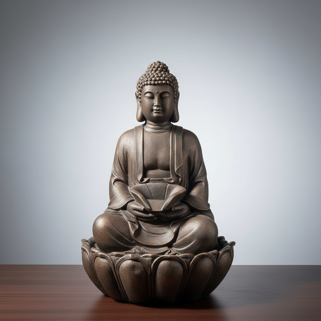 Fuente De Agua Gigante 90cm Buda Deco Budismo Zen Cascada Ct - Imagen 9