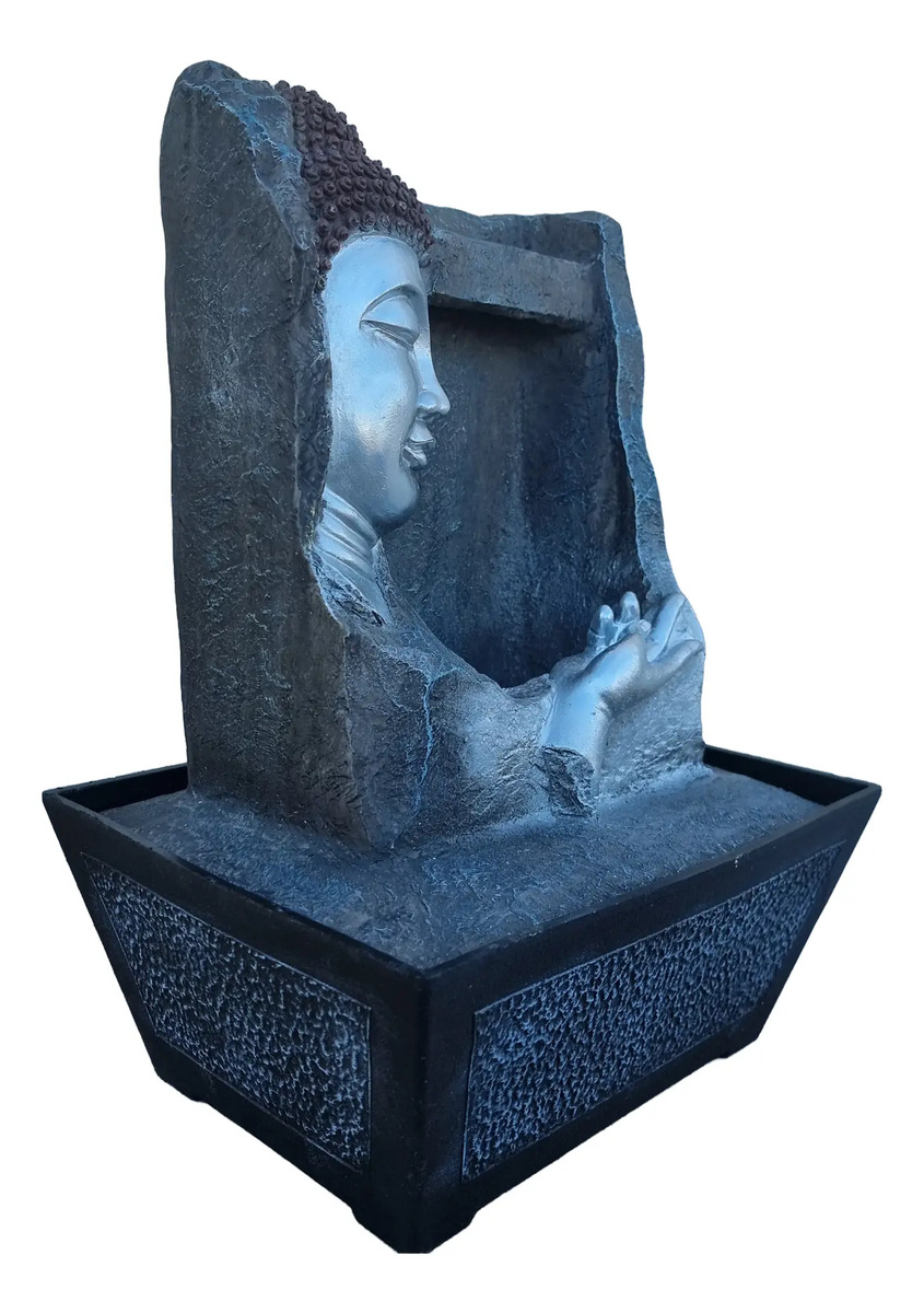 Fuente De Agua Buda Cromado Lluvia Cascada Grande 43cm - Imagen 4