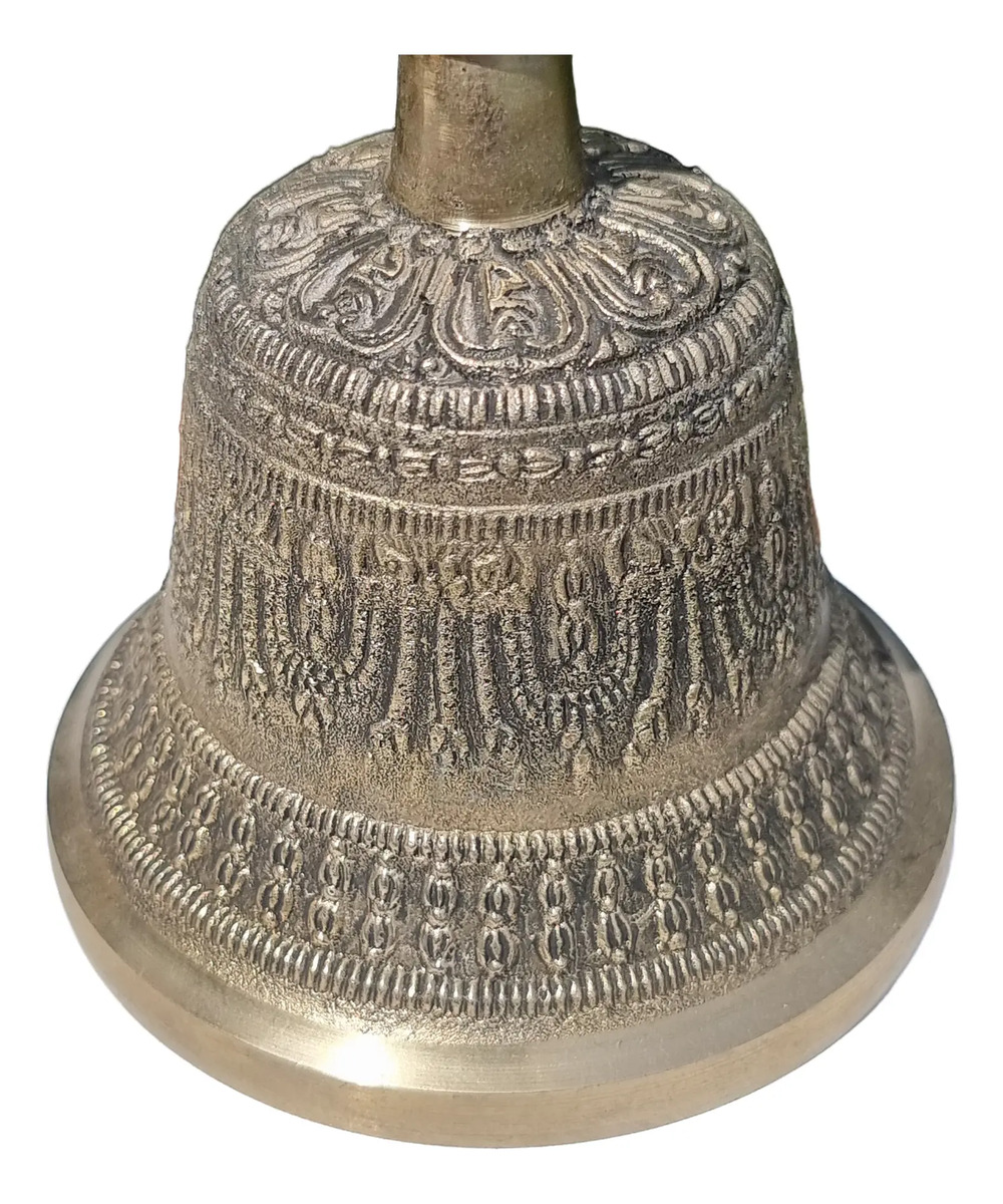 Campana Tibetana Grande Bronce 9,5cm X 17cm - Imagen 4