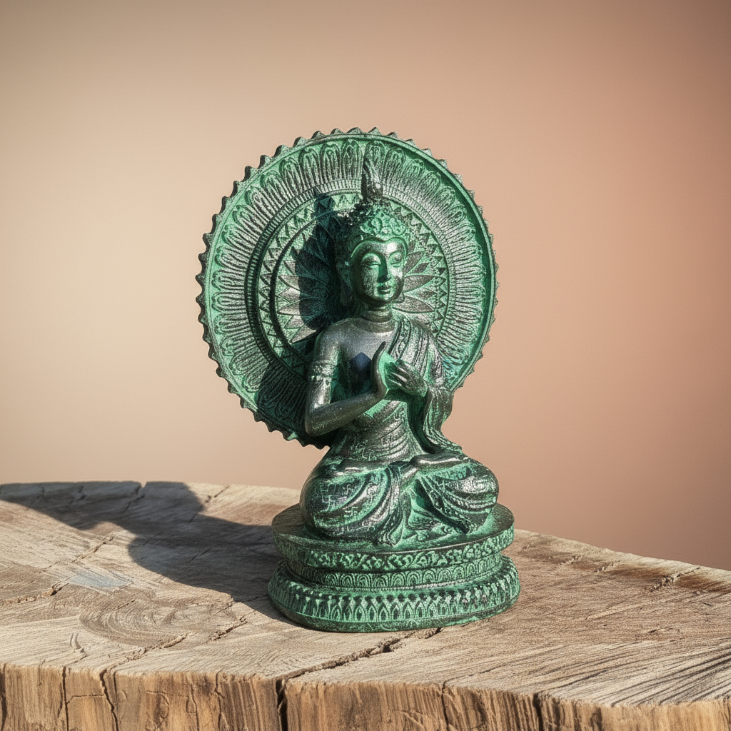 Buda Aura Sabiduria Meditando Bendicion Paz Armonia 17cm - Imagen 6