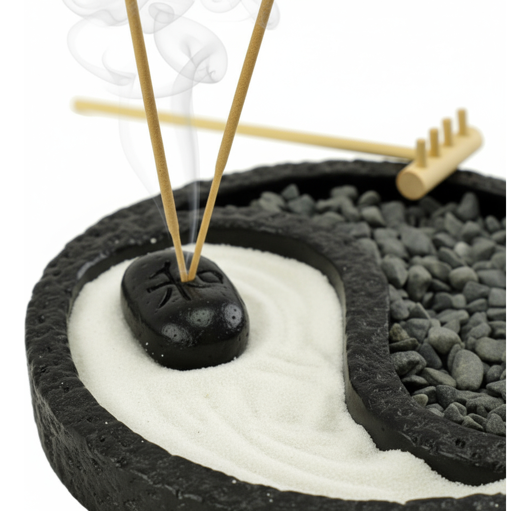 Jardín Zen Yin Yang Sahumerio Feng Shui Meditación Armonía - Imagen 7