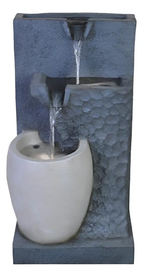 Fuente De Agua Pared Deco Zen Caida Jarron 48cm Cascada