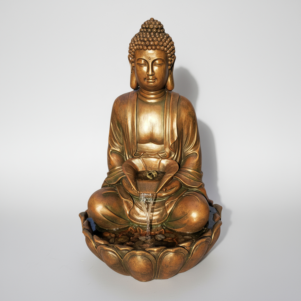 Fuente De Agua Gigante 90cm Buda Deco Budismo Zen Cascada - Imagen 12