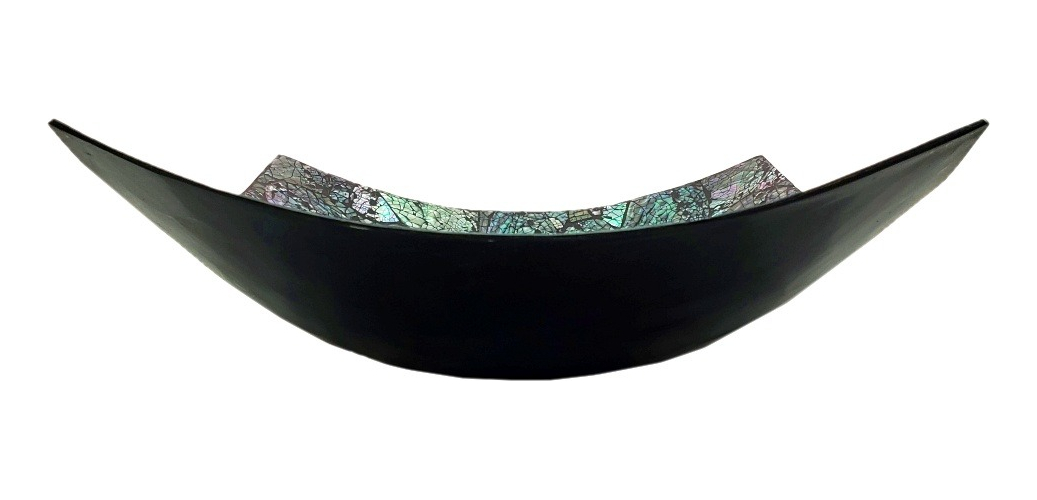 Plato De Nacar Cuadrado Abalone 27x27cm Mesa Deco Moderno - Imagen 4