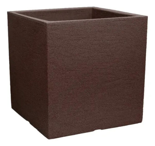 Maceta Cubo Rustica 40cm Plástica Eventos Deco Rayun