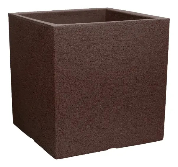 Maceta Cubo Rustica 40cm Plástica Eventos Deco Rayun