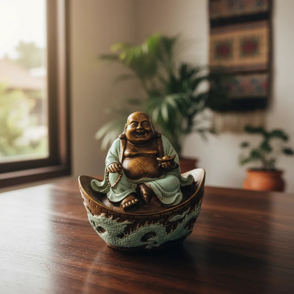Buda Feliz Suerte Abundancia Dinero Importado Bali 10cm - Imagen 27