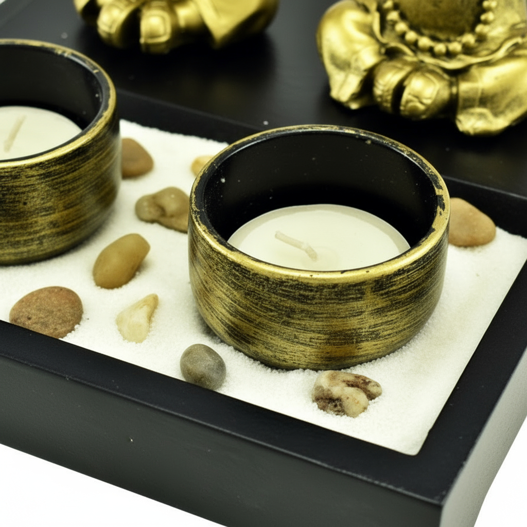 Jardín Zen 2 Niños Buda Feng Shui Deco Meditación Armonía - Imagen 7