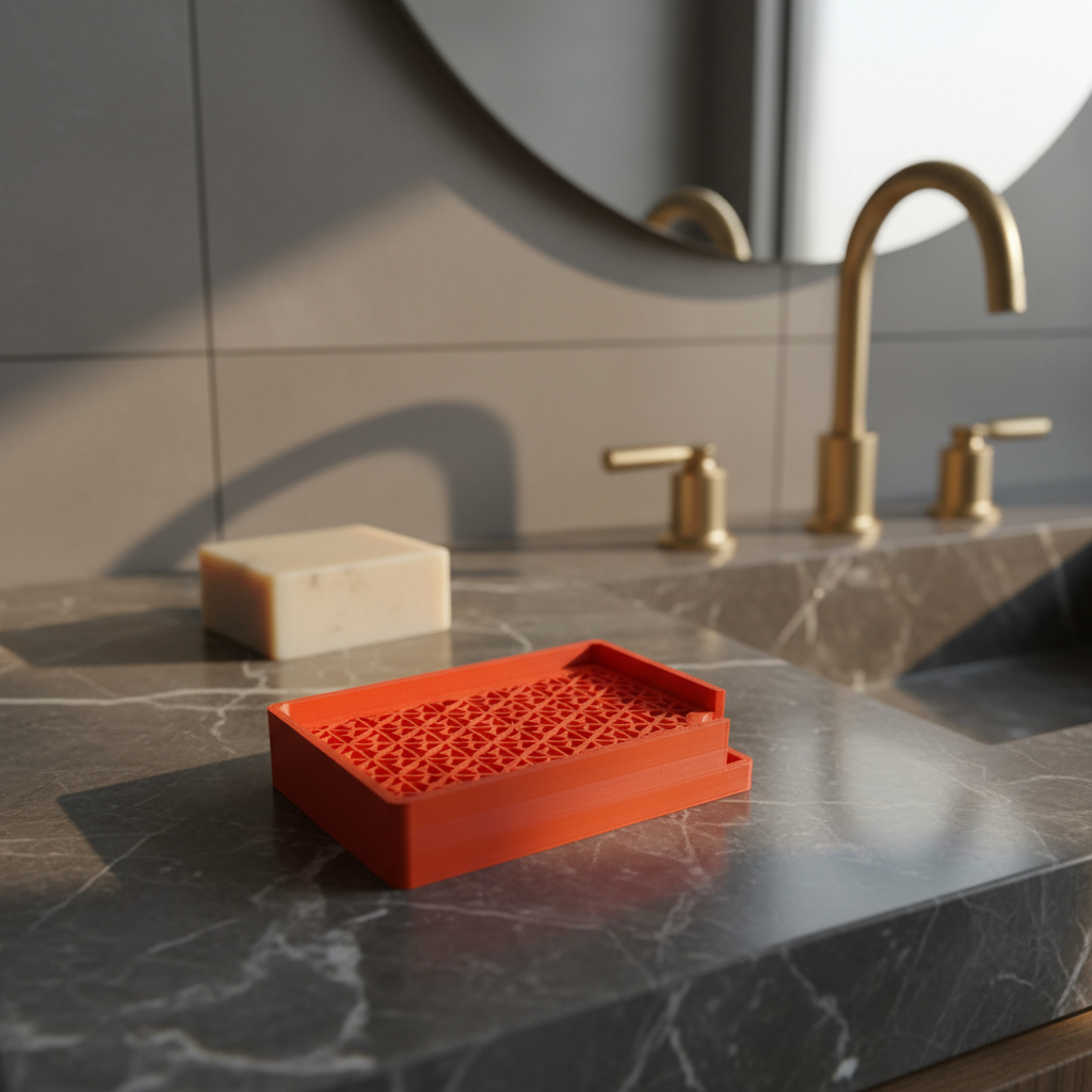 Jabonera Organizador Jabon Baño Parametrico Arabe Armonia 3d - Imagen 2