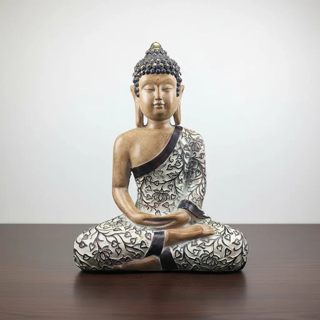 Buda Hindú Meditando Resina Meditando Deco Interior 36cm - Imagen 5
