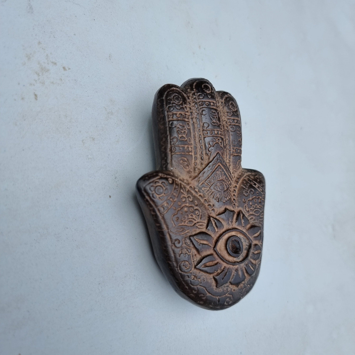 Porta Sahumerios Mano De Fatima Mandala Grande Bali 10cm - Imagen 4