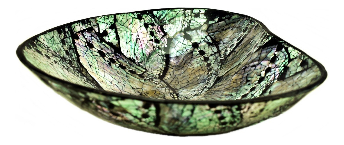 Plato Nácar Abalone Corazón Mesa Deco Moderno Mar - Imagen 6