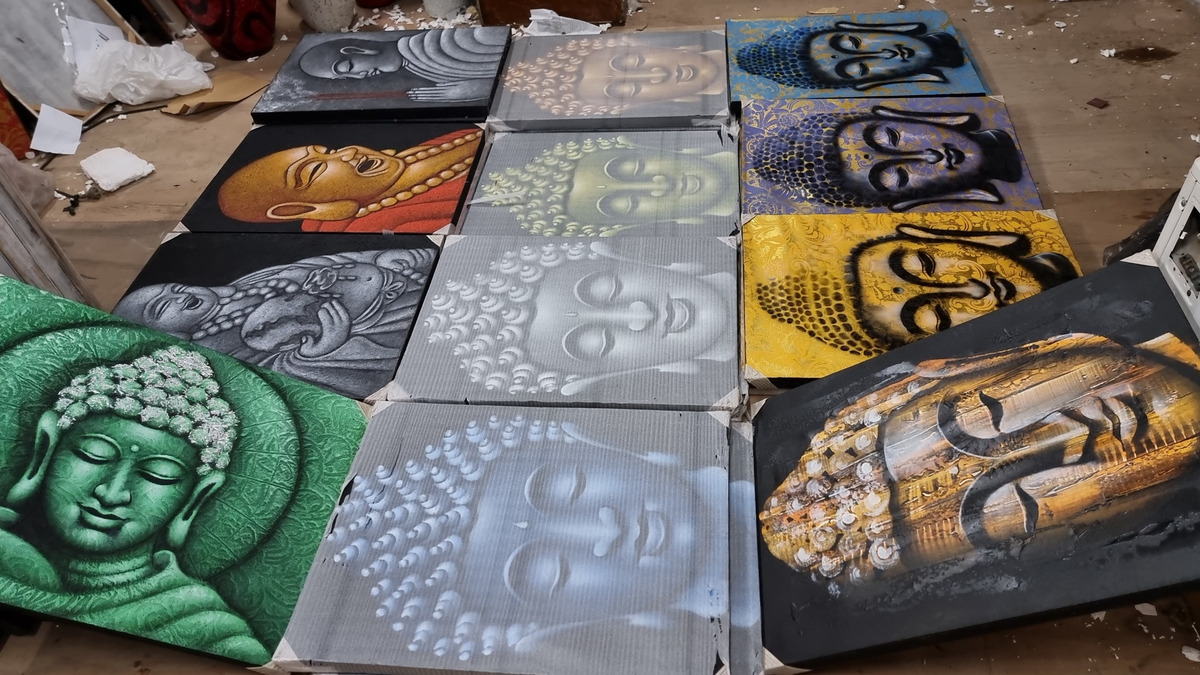 Cuadros De Buda 60 X 80cm Artesanales Importados Indonesia - Imagen 83