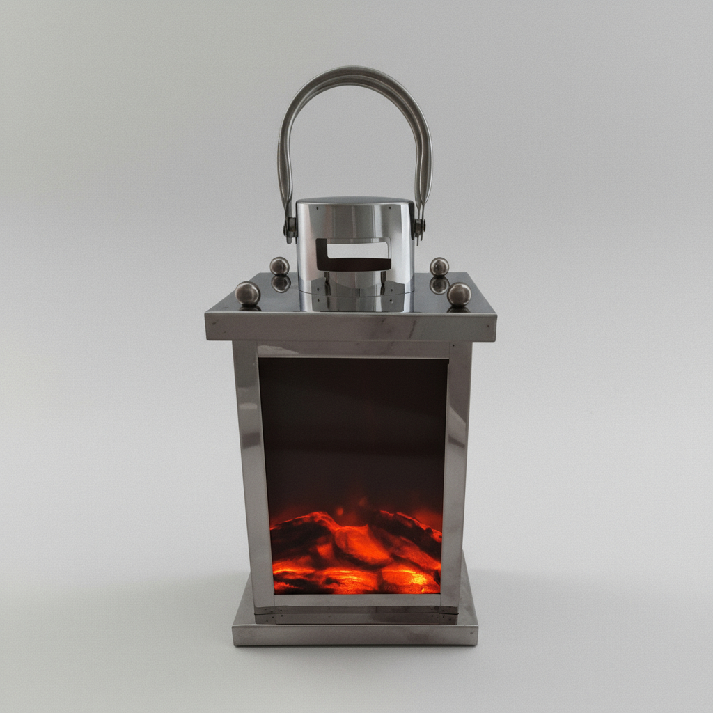 Fanal Simil Fuego 15x27cm Usb O Pila Farol Importado Oriente - Imagen 10