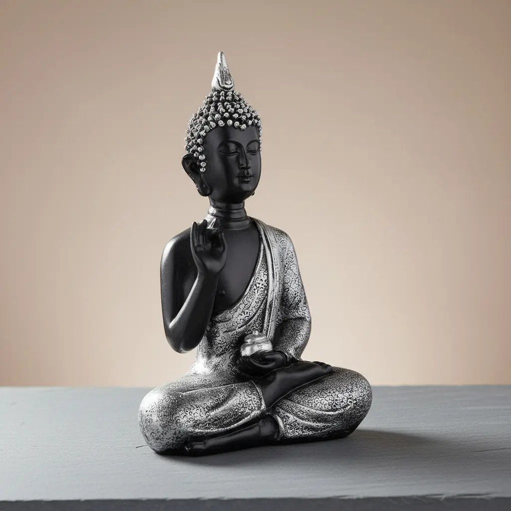 Buda Thai Meditando Bendicion Paz Armonia 22cm - Imagen 4