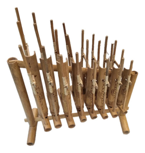 Angklung Instrumento Musical Tradicional Bali Indonesia Bamb