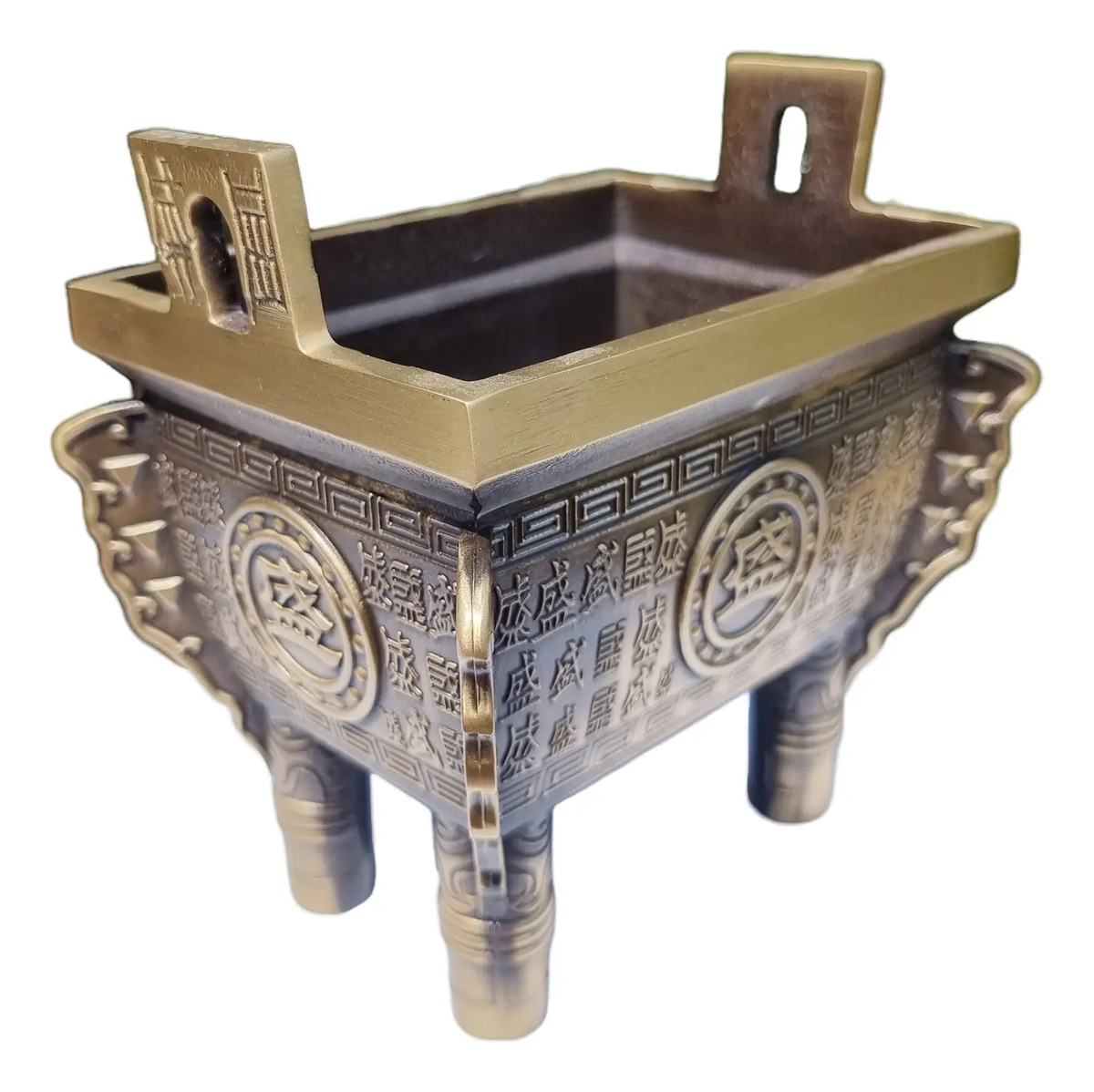 Incensarios Incensario Bronce Grande Incienso Altar Chino - Imagen 5