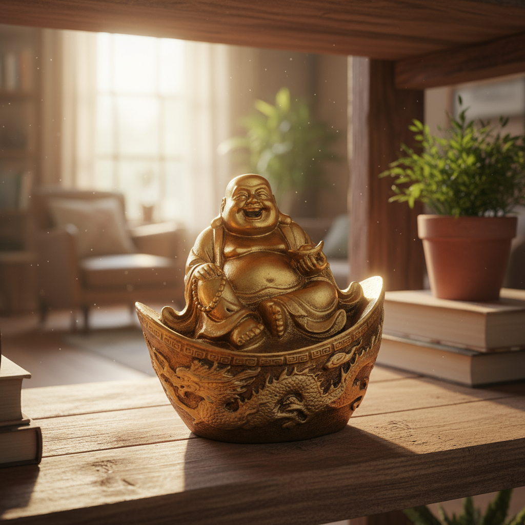 Buda Feliz Suerte Abundancia Dinero Importado Bali 10cm - Imagen 8