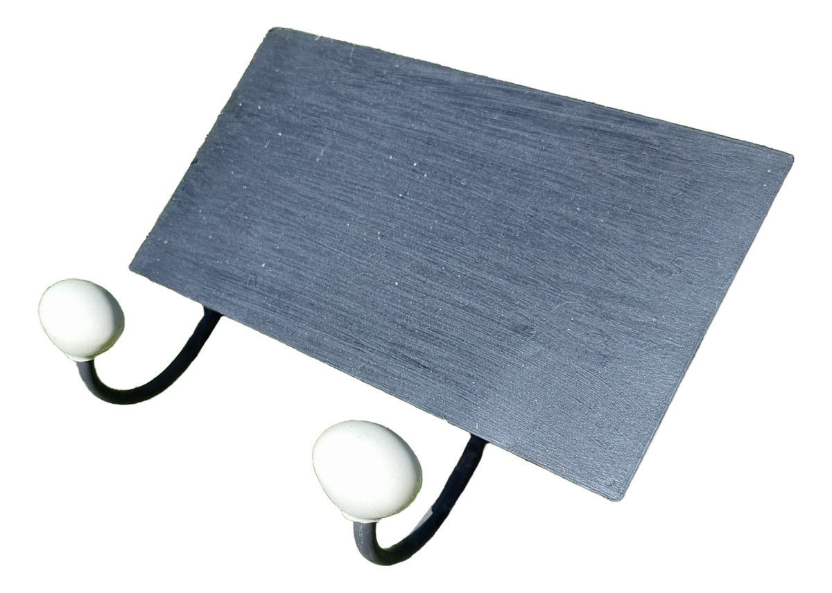 Perchero Estante De Pared Metal Ganchos Ceramica - Imagen 3