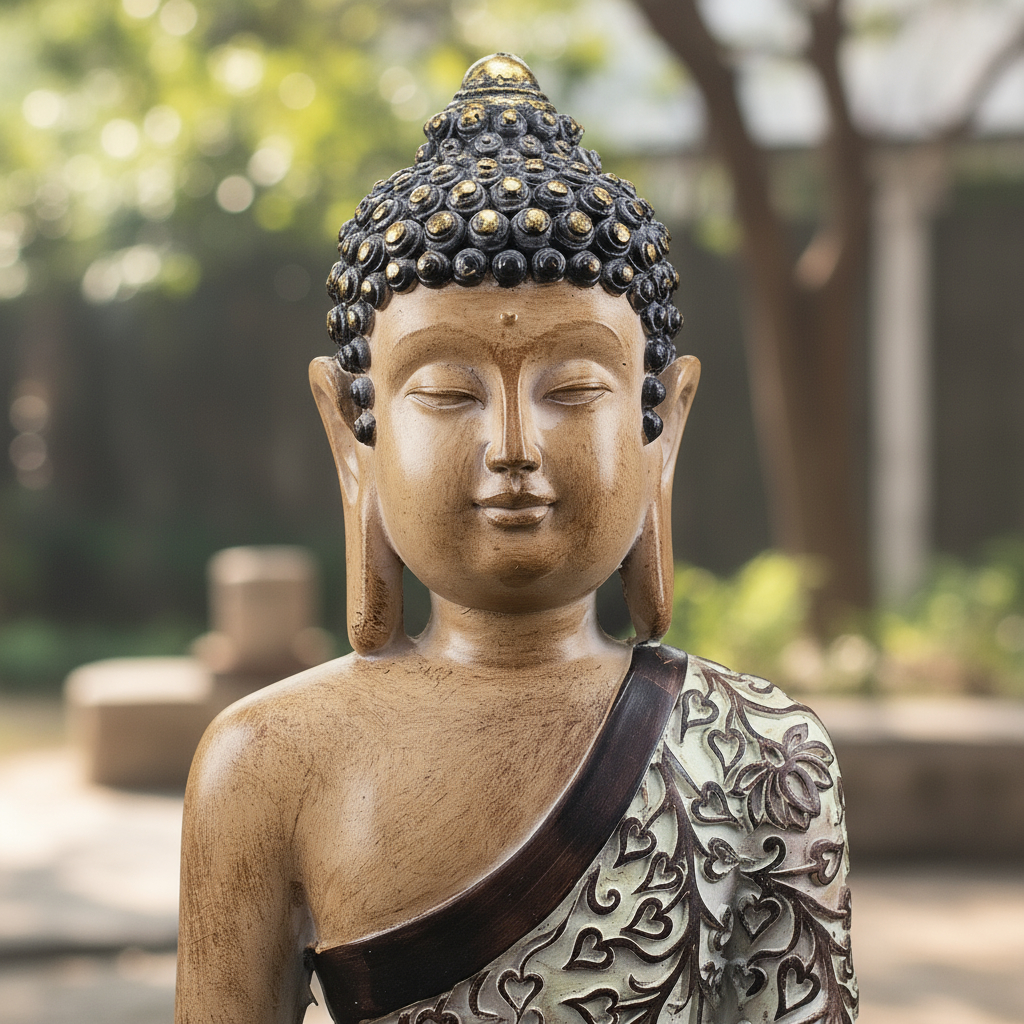 Buda Hindú Meditando Resina Meditando Deco Interior 36cm - Imagen 7