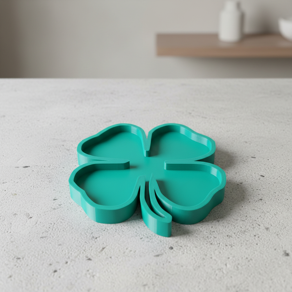Plato Decorativo Abs Trebol 4 Hojas Suerte 16 Cm - Imagen 5