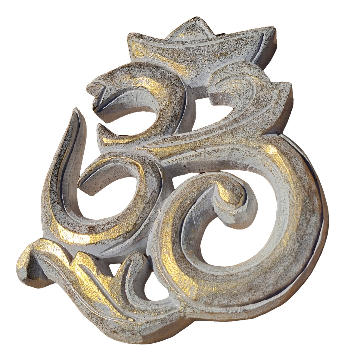 Cuadro Cartel Grueso Om Tallado Calado Hindu Bali 28cm - Imagen 5