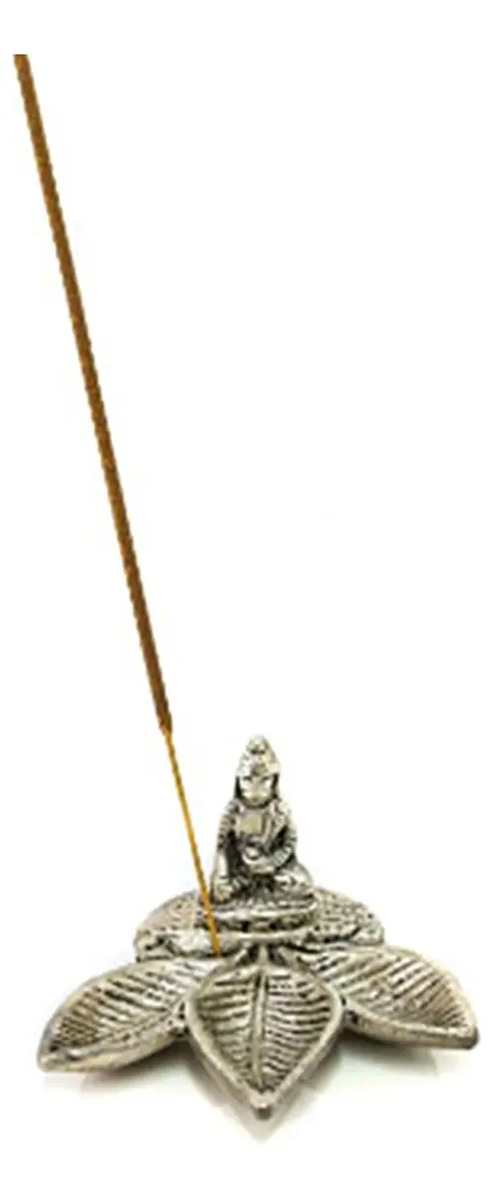 Porta Sahumerio Hoja Metal Buda Ganesh Feng Shui Meditación - Imagen 4