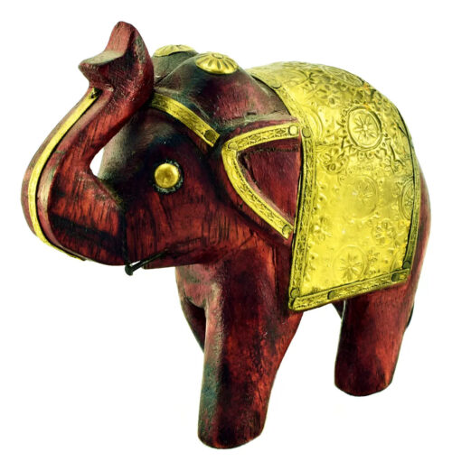 Elefante Escultura Deco Resina Interior Dorado Brillo