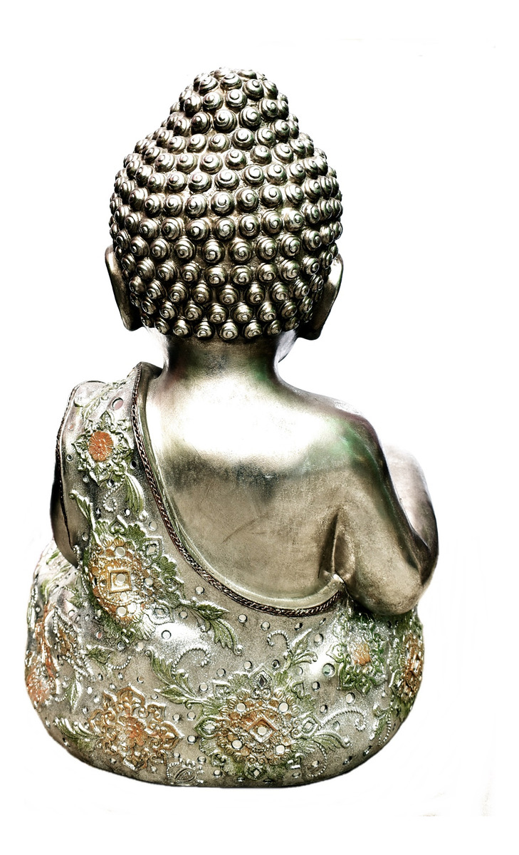 Buda Hindú Meditando Reposando Textura Nacar Brillos 64cm - Imagen 16