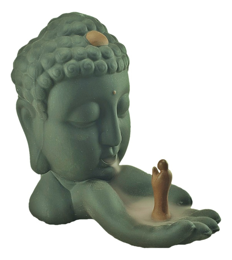 Porta Cono Fuente Humo Buda Mudra Feng Shui Sahumerio Zen - Imagen 2