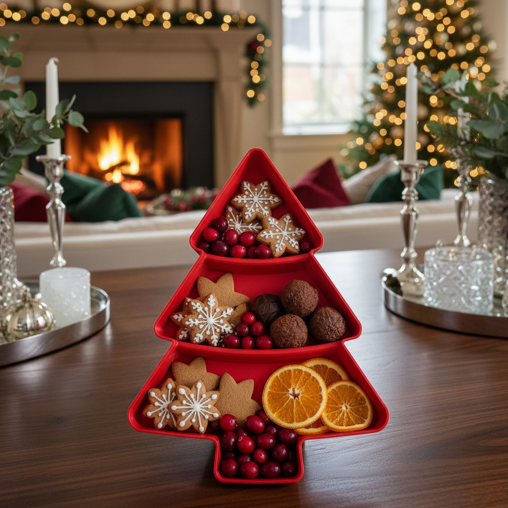 Plato Navideño Forma Arbol De Navidad - Imagen 18