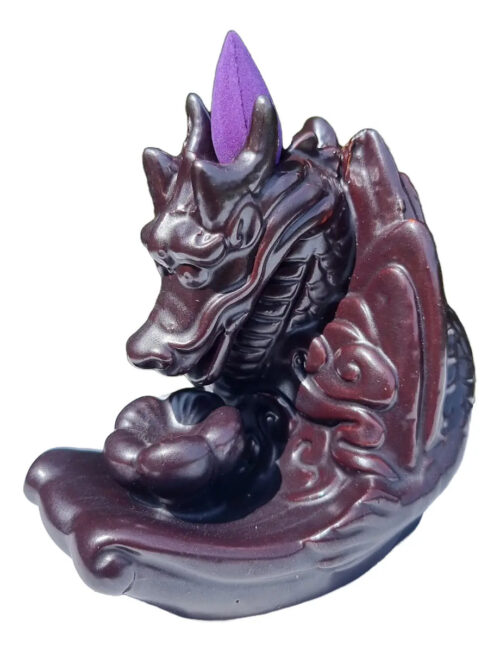 Porta Cono Fuente Humo Cascada Dragon Ceramica 11 Cm Zen