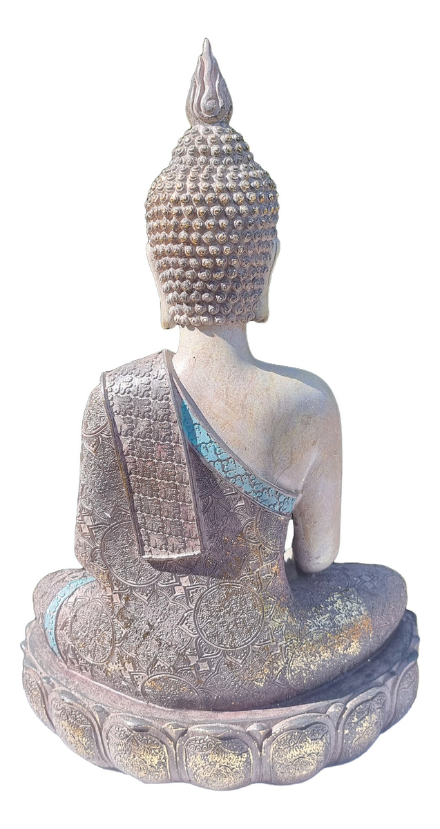 Buda Thai Sentado Meditando Armonia Zen Paz 38cm - Imagen 7